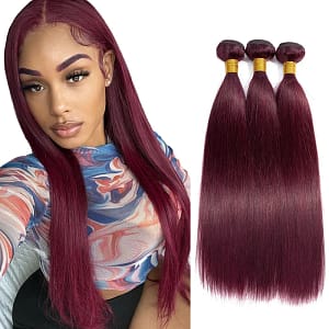 99J Burgundy Human Hair Bundles