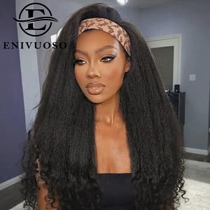 Afro Kinky Straight Headband Wig
