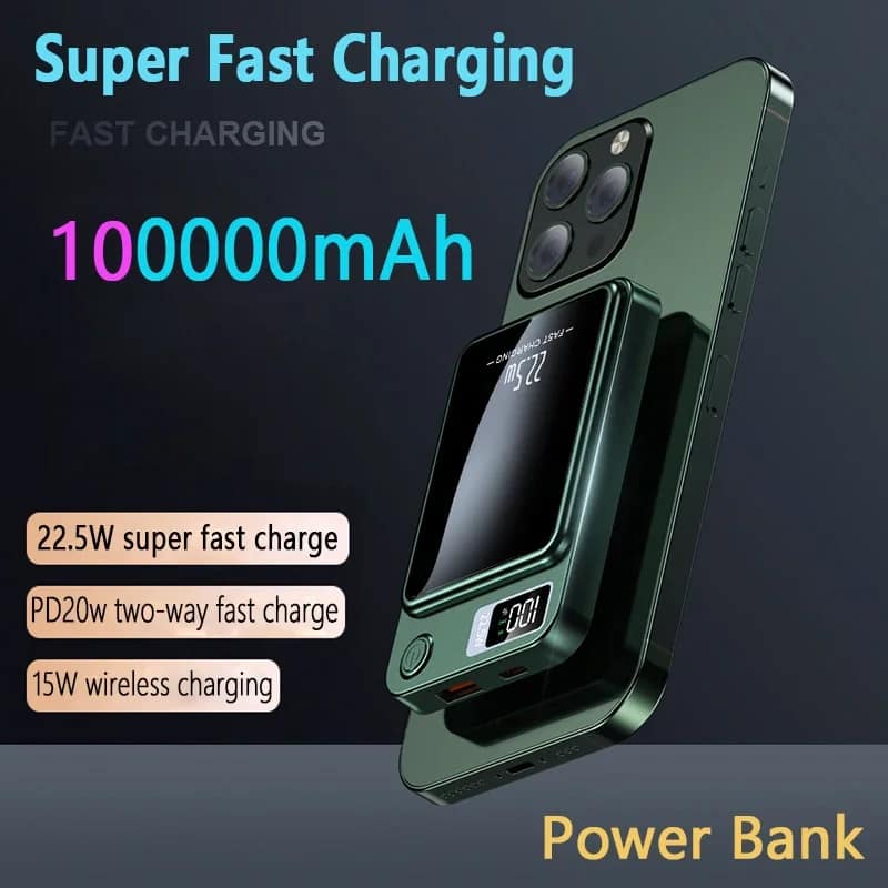 100000mAh Magnetic Wireless Power Bank in Cameroon