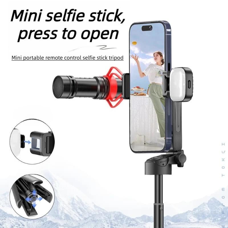 360 Rotation Selfie Stick Tripod